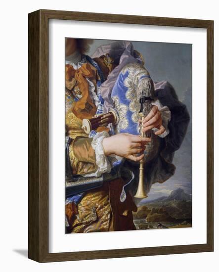 Gaspard De Gueidan Playing Bagpipes, Ca 1735-Hyacinthe Rigaud-Framed Giclee Print