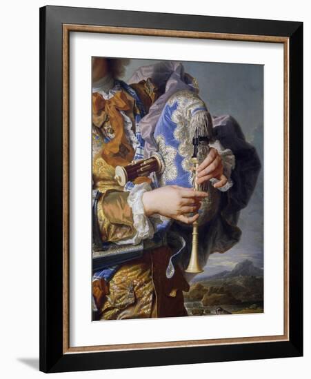 Gaspard De Gueidan Playing Bagpipes, Ca 1735-Hyacinthe Rigaud-Framed Giclee Print