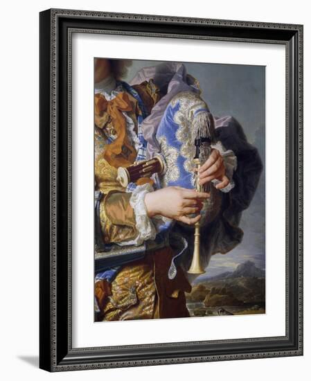 Gaspard De Gueidan Playing Bagpipes, Ca 1735-Hyacinthe Rigaud-Framed Giclee Print