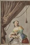 Lady with Dog-Gaspare Diziani-Giclee Print