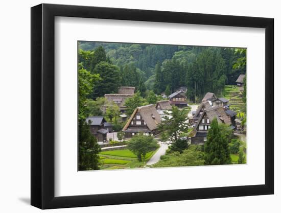 Gassho-zukuri houses in the mountain, Ainokura Village, Gokayama, Japan-Keren Su-Framed Photographic Print