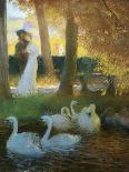 A Couple and Swans-Gaston De Latouche-Giclee Print