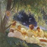 Lovers and Swans-Gaston Latouche-Framed Premier Image Canvas