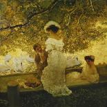 Lovers and Swans-Gaston Latouche-Giclee Print