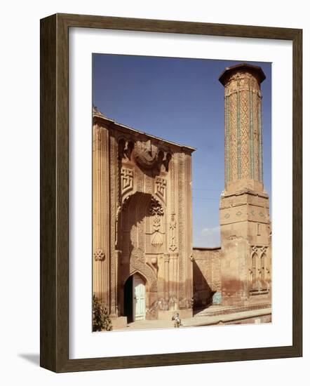 Gate and Minaret of the Medersa, Ince Minare Madrasa, Built 1265-7, Seljuk period, Konya, Turkey-null-Framed Photographic Print