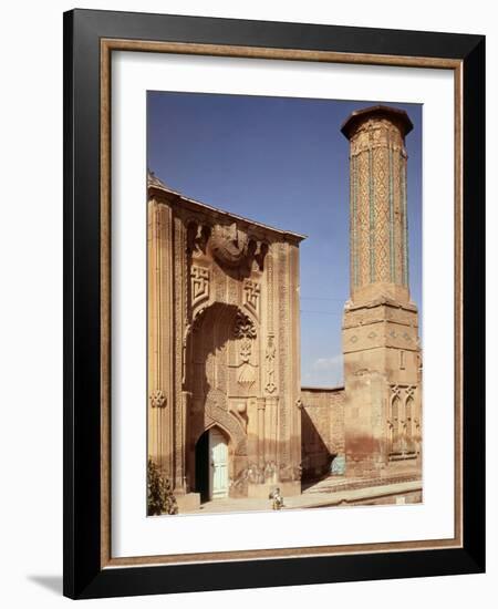 Gate and Minaret of the Medersa, Ince Minare Madrasa, Built 1265-7, Seljuk period, Konya, Turkey-null-Framed Photographic Print