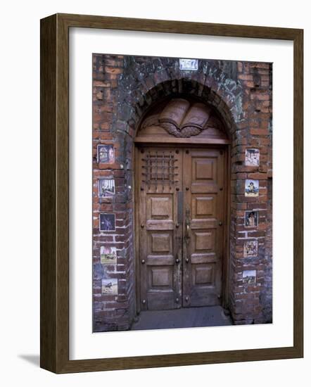 Gate and Wall Tiles Depicting Don Quixote, San Jose, Costa Rica-Scott T. Smith-Framed Photographic Print