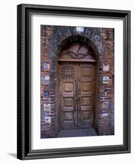 Gate and Wall Tiles Depicting Don Quixote, San Jose, Costa Rica-Scott T. Smith-Framed Photographic Print