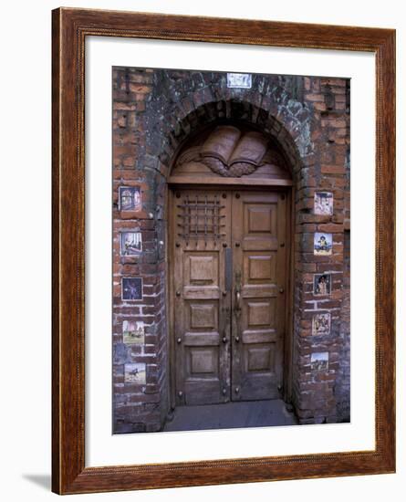 Gate and Wall Tiles Depicting Don Quixote, San Jose, Costa Rica-Scott T. Smith-Framed Photographic Print