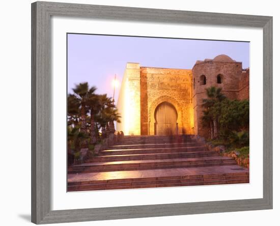 Gate and Walls of the Oudaya Kasbah, Rabat, Morocco, North Africa, Africa-Vincenzo Lombardo-Framed Photographic Print