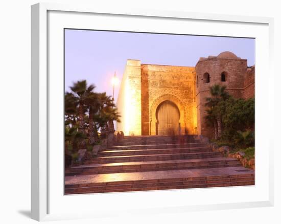 Gate and Walls of the Oudaya Kasbah, Rabat, Morocco, North Africa, Africa-Vincenzo Lombardo-Framed Photographic Print