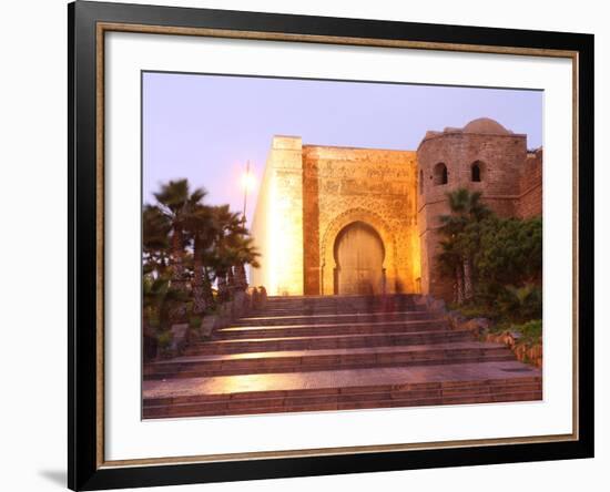 Gate and Walls of the Oudaya Kasbah, Rabat, Morocco, North Africa, Africa-Vincenzo Lombardo-Framed Photographic Print