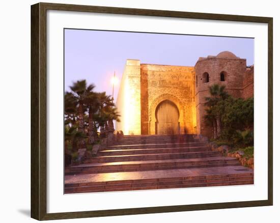 Gate and Walls of the Oudaya Kasbah, Rabat, Morocco, North Africa, Africa-Vincenzo Lombardo-Framed Photographic Print