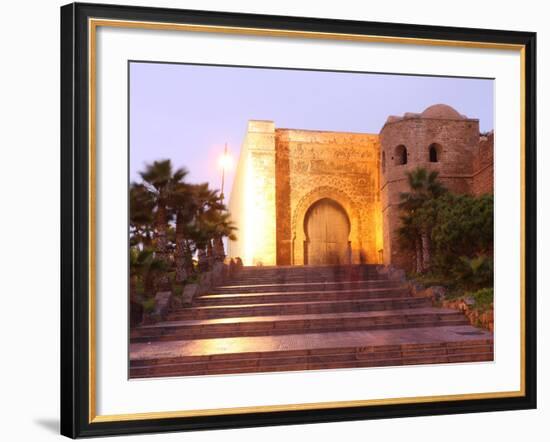 Gate and Walls of the Oudaya Kasbah, Rabat, Morocco, North Africa, Africa-Vincenzo Lombardo-Framed Photographic Print