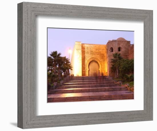 Gate and Walls of the Oudaya Kasbah, Rabat, Morocco, North Africa, Africa-Vincenzo Lombardo-Framed Photographic Print