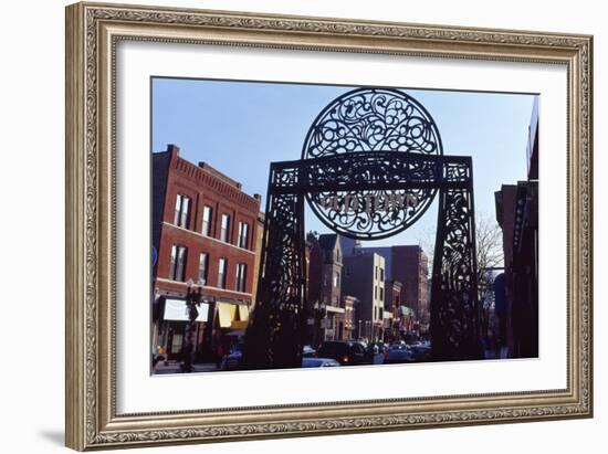 Gate at Old Town, Chicago, Cook County, Illinois, USA-null-Framed Photographic Print