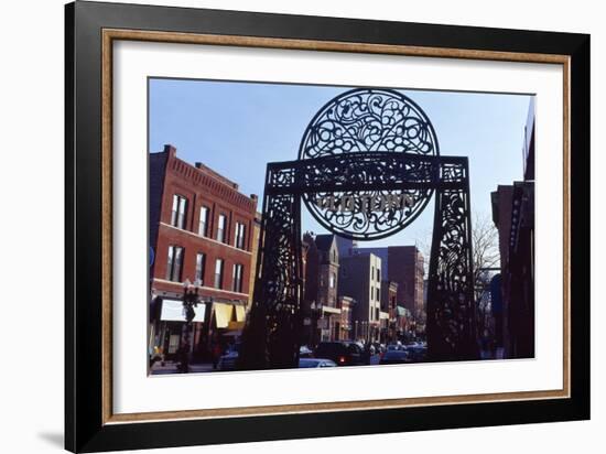 Gate at Old Town, Chicago, Cook County, Illinois, USA-null-Framed Photographic Print