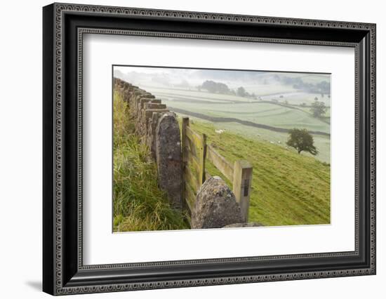 Gate in Stone Wall and Field-Miles Ertman-Framed Photographic Print