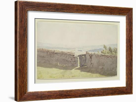 Gate in the Garden Wall-Caspar David Friedrich-Framed Giclee Print