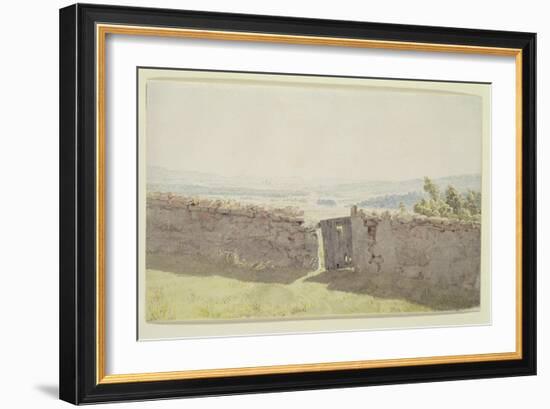 Gate in the Garden Wall-Caspar David Friedrich-Framed Giclee Print