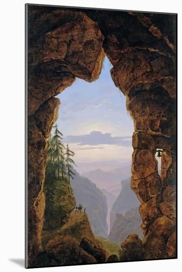 Gate in the Rocks - Karl Friedrich Schinkel (1781-1841). Oil on Canvas, 1818. Dimension : 74X48 Cm.-Karl Friedrich Schinkel-Mounted Giclee Print