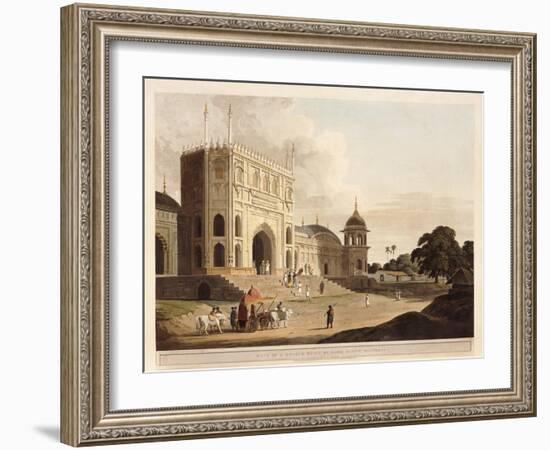 Gate of a Mosque Built by Hafiz Ramut, Pillibeat, 1825-1826-Thomas & William Daniell-Framed Giclee Print