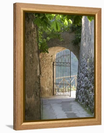 Gate of a Villa, Ravello, Salerno, Campania, Italy-null-Framed Premier Image Canvas