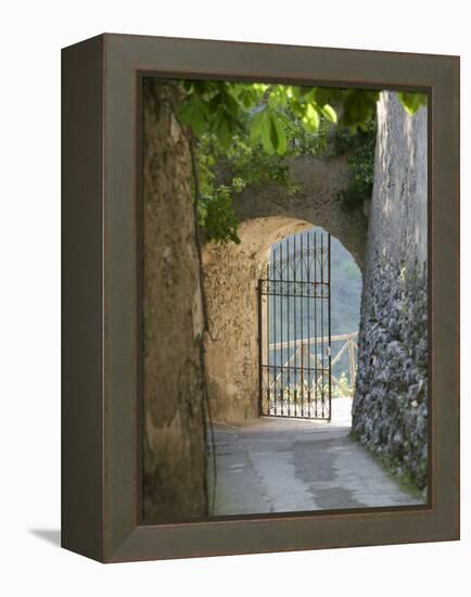 Gate of a Villa, Ravello, Salerno, Campania, Italy-null-Framed Premier Image Canvas