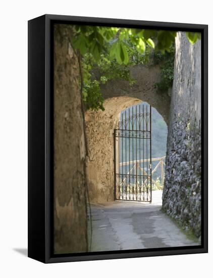 Gate of a Villa, Ravello, Salerno, Campania, Italy-null-Framed Premier Image Canvas