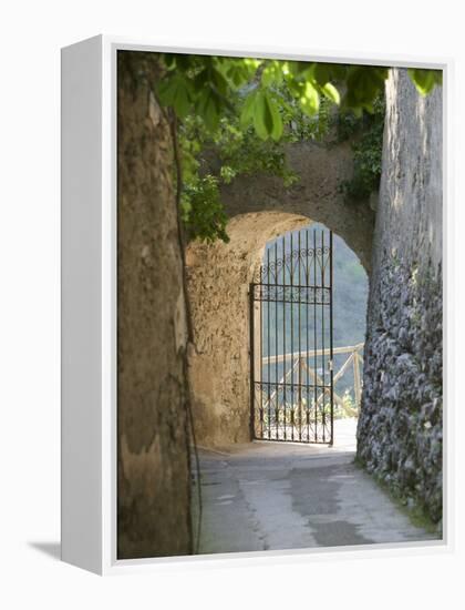 Gate of a Villa, Ravello, Salerno, Campania, Italy-null-Framed Premier Image Canvas