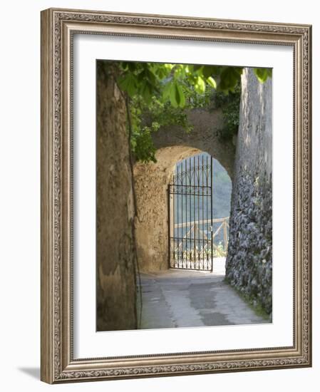 Gate of a Villa, Ravello, Salerno, Campania, Italy-null-Framed Photographic Print