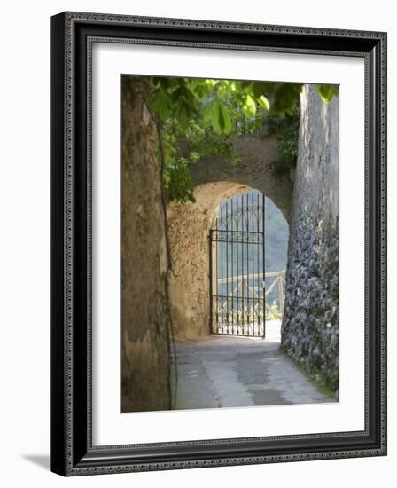 Gate of a Villa, Ravello, Salerno, Campania, Italy-null-Framed Photographic Print