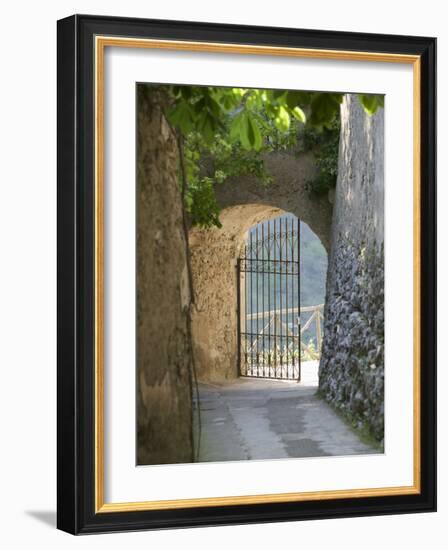 Gate of a Villa, Ravello, Salerno, Campania, Italy-null-Framed Photographic Print