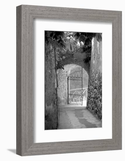 Gate of a villa, Ravello, Salerno, Campania, Italy-null-Framed Photographic Print