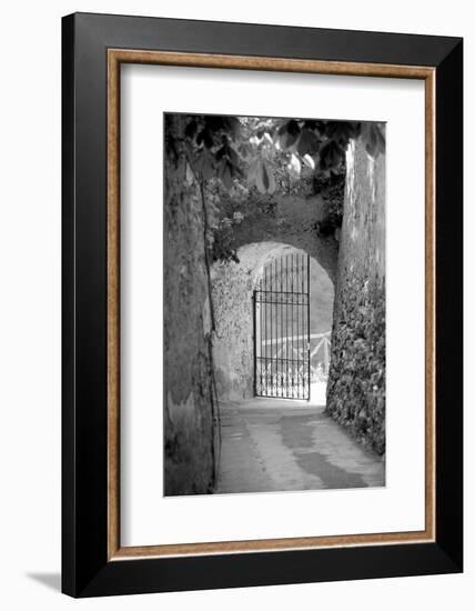 Gate of a villa, Ravello, Salerno, Campania, Italy-null-Framed Photographic Print