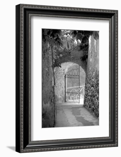 Gate of a villa, Ravello, Salerno, Campania, Italy-null-Framed Photographic Print