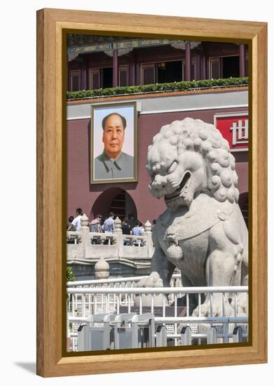 Gate of Heavenly Peace into the Forbidden City Tiananmen Square, Beijing China-Michael DeFreitas-Framed Premier Image Canvas