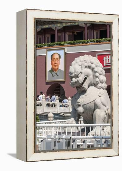 Gate of Heavenly Peace into the Forbidden City Tiananmen Square, Beijing China-Michael DeFreitas-Framed Premier Image Canvas