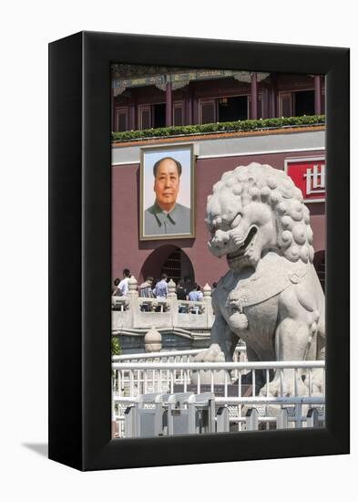 Gate of Heavenly Peace into the Forbidden City Tiananmen Square, Beijing China-Michael DeFreitas-Framed Premier Image Canvas