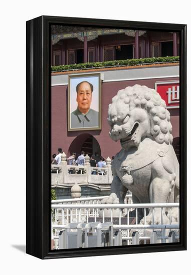 Gate of Heavenly Peace into the Forbidden City Tiananmen Square, Beijing China-Michael DeFreitas-Framed Premier Image Canvas