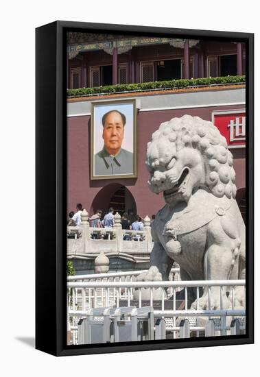 Gate of Heavenly Peace into the Forbidden City Tiananmen Square, Beijing China-Michael DeFreitas-Framed Premier Image Canvas