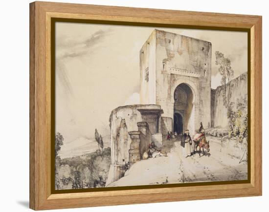 Gate of Justice (Puerta De Justitia), from 'Sketches and Drawings of the Alhambra', 1835-John Frederick Lewis-Framed Premier Image Canvas