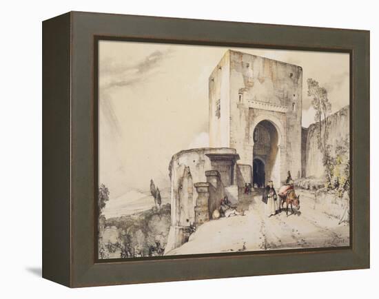 Gate of Justice (Puerta De Justitia), from 'Sketches and Drawings of the Alhambra', 1835-John Frederick Lewis-Framed Premier Image Canvas