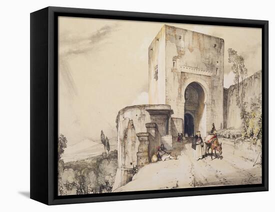 Gate of Justice (Puerta De Justitia), from 'Sketches and Drawings of the Alhambra', 1835-John Frederick Lewis-Framed Premier Image Canvas