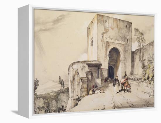 Gate of Justice (Puerta De Justitia), from 'Sketches and Drawings of the Alhambra', 1835-John Frederick Lewis-Framed Premier Image Canvas