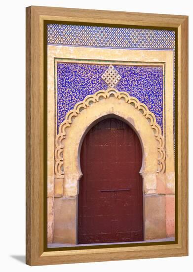 Gate to Royal Palace, Meknes, Morocco, North Africa, Africa-Neil Farrin-Framed Premier Image Canvas