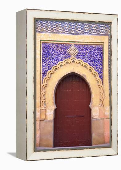 Gate to Royal Palace, Meknes, Morocco, North Africa, Africa-Neil Farrin-Framed Premier Image Canvas