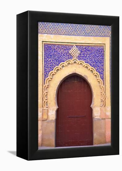 Gate to Royal Palace, Meknes, Morocco, North Africa, Africa-Neil Farrin-Framed Premier Image Canvas