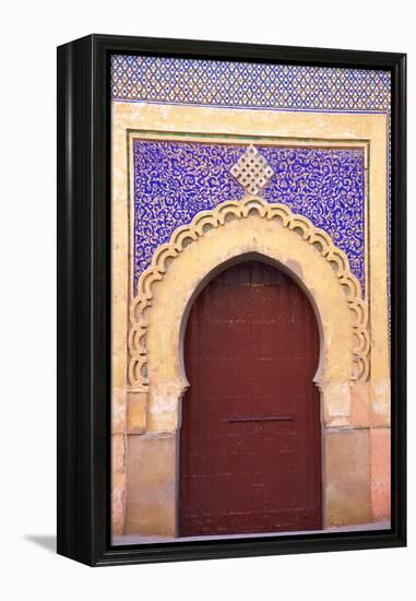 Gate to Royal Palace, Meknes, Morocco, North Africa, Africa-Neil Farrin-Framed Premier Image Canvas