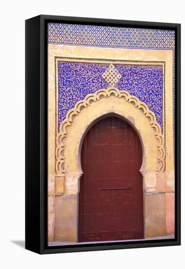 Gate to Royal Palace, Meknes, Morocco, North Africa, Africa-Neil Farrin-Framed Premier Image Canvas